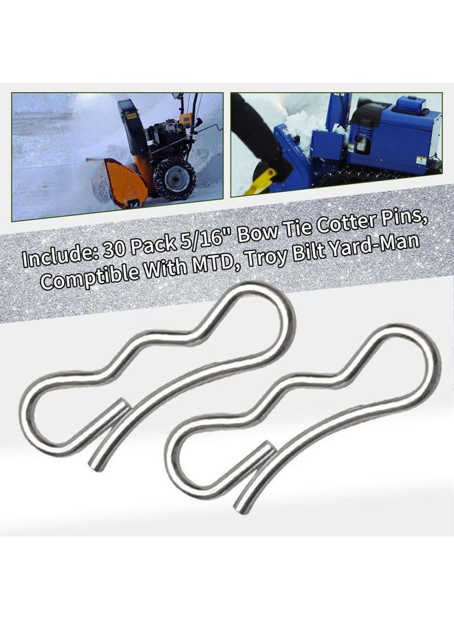DECKMAN 30 Pack 5/16" Universal 714-04040 Bow Tie Cotter Pins Comptible with MTD/Troy-Bilt and More Brands Lawn Mowers and Snow Blowers, Used to Secure A Shear Bolt in Position - for 194208 532194208 - Image 3