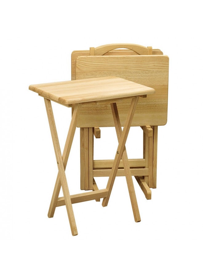 Winsome Wood Alex Snack Table Natural Set 5 Pc, 25.98 inches - Image 1