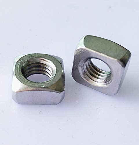 zw99 Store 100 قطعة من صواميل مربعة م4 مقاس متري 18-8 (304) من الفولاذ المقاوم للصدأ - Image 2
