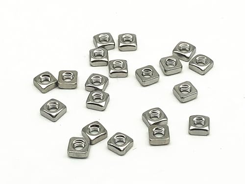 zw99 Store 100 قطعة من صواميل مربعة م4 مقاس متري 18-8 (304) من الفولاذ المقاوم للصدأ - Image 4