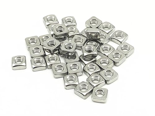 zw99 Store 100 قطعة من صواميل مربعة م4 مقاس متري 18-8 (304) من الفولاذ المقاوم للصدأ - Image 3