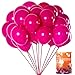 Jonhamwelbor Party Balloons Hot Pink Latex Balloons 100pcs 12inch Wedding Kids Birthday Bride Bachelorette Party Decorationswith Hot Pink Ribbon - Image 3