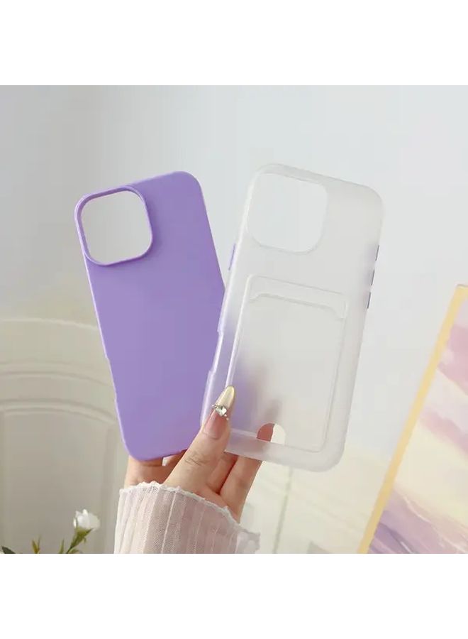 Light Purple 2 In 1 Card Holder Phone Case Compatible with IPhone 16 Pro Max - Image 5