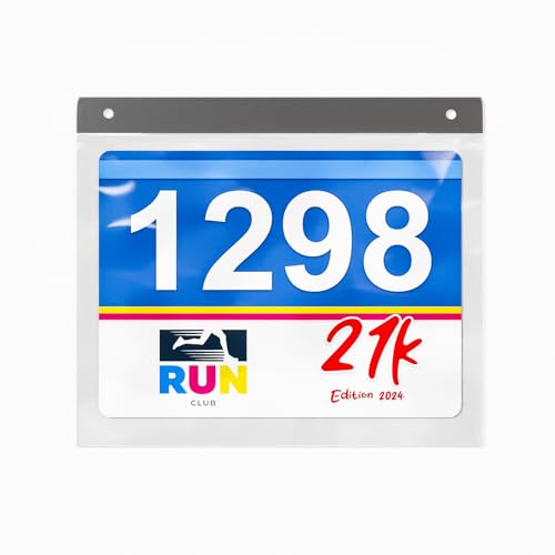 BLAUBECK Race Bib Vinyl Holder 20 Pack, Clear Bib Boards Sleeves Protector for Runners, Race Bib Display, Marathon Bib Display, Running Bib Holder(20 Extra Bib Sleeves) - Image 1