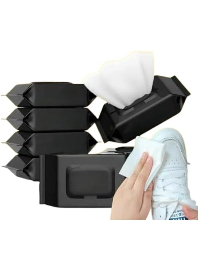 مناديل تنظيف وتلميع الأحذية 3 قطع - باكت 80 منديل سريع لإزالة الأتربة والطين والأوساخ مثالية للكوتشي الأبيض وتنظيف الشنط والمحافظ(HY) - Image 3