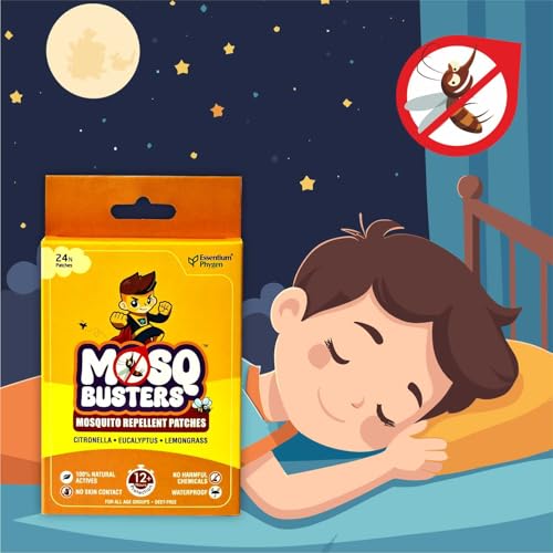 Essentium Phygen Mosq Busters Mosquito Repellent Patches 24 Count DEET-Free Protection with Citronella, Eucalyptus & Lemongrass Oils Waterproof, Non-Toxic, Safe for Kids, Babies, Pets Up to 12 Hours - Image 2