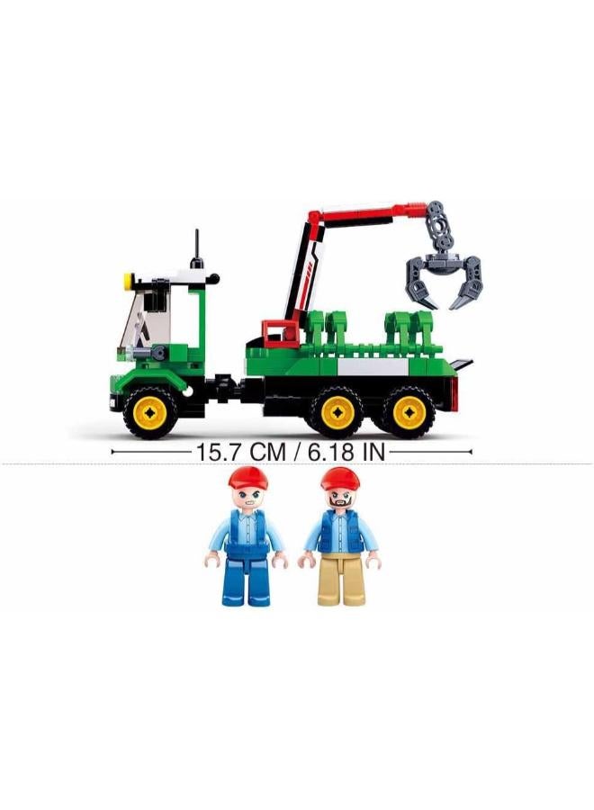 Sluban M38-B0778 Log Trailer Large (209pcs) boy toys, girl toys, birthday gift, Christmas gift, growth, fun, for kids. - Image 4