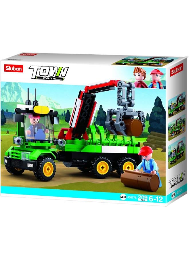 Sluban M38-B0778 Log Trailer Large (209pcs) boy toys, girl toys, birthday gift, Christmas gift, growth, fun, for kids. - Image 5