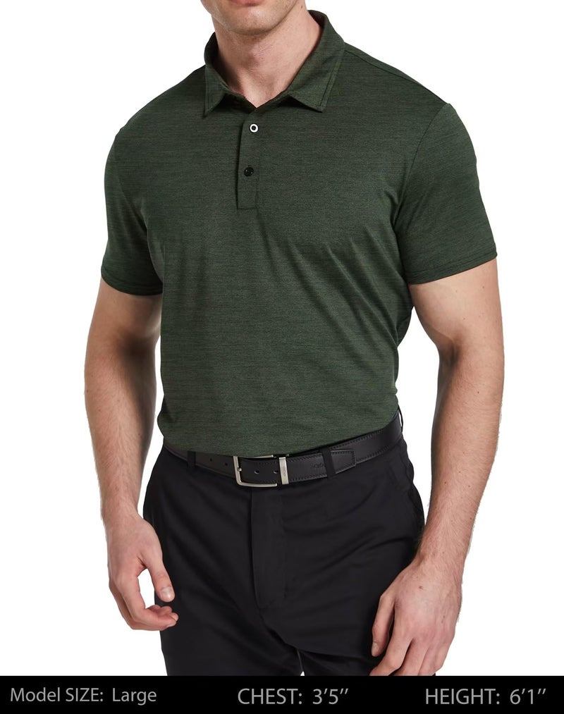 OYGSieg 6 Pack Mens Polo Shirts Performance Short Sleeve Golf Shirt Moisture Wicking Athletic Casual Collared T-Shirt SetB M - Image 3