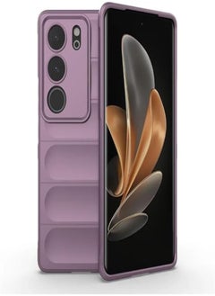 Generic New Armor Shockproof Back Bumper Soft TPU Fundas Compatible with Vivo V29 5G (Lavender) 