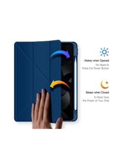 I47 Protective Case for iPad t10 10.9 inch, Flip Cover with Apple Pencil Holder, Smart Device Case Navy Blue  - Image 2
