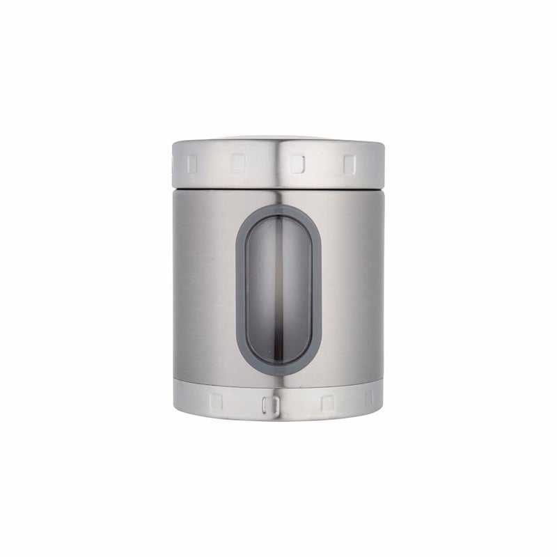 DUBBLIN Stainless Steel Storage jar container Fresher screw lid transparent visible window food safe steel Storage container 1250 ml, 1 Piece, Silver - Image 1