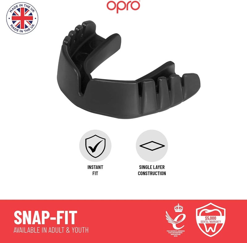 OPRO NEW Snap-Fit Instant Level Adult and Youth Sports Mouthguard, Gum Shield for Hockey, Lacrosse, Rugby, MMA, Boxing and Other Contact and Combat Sports (Clear, Youth) - Image 4