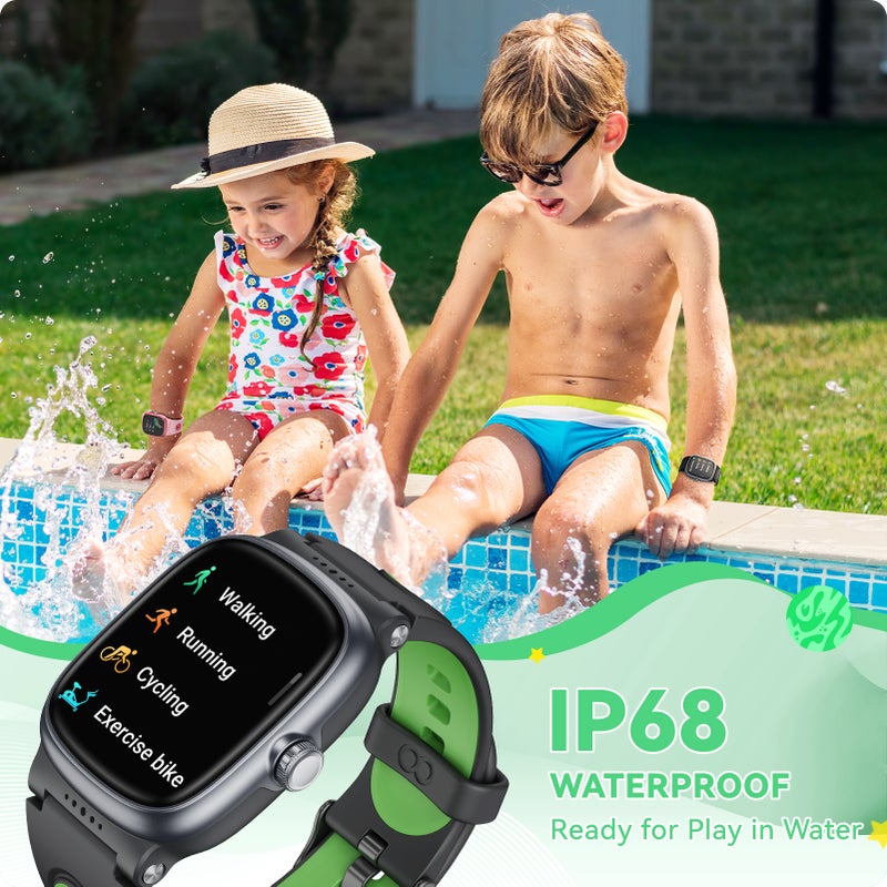 anyloop ALK1 Kids Smartwatch Boys Girls Smartwatch with Sleep | Health | Activity Tracker | Games | Alarm Clock IP68 Waterproof Kids Fitness Watch with Pedometer Family Account Toy Gift for 4-16 Years Olds - Image 2