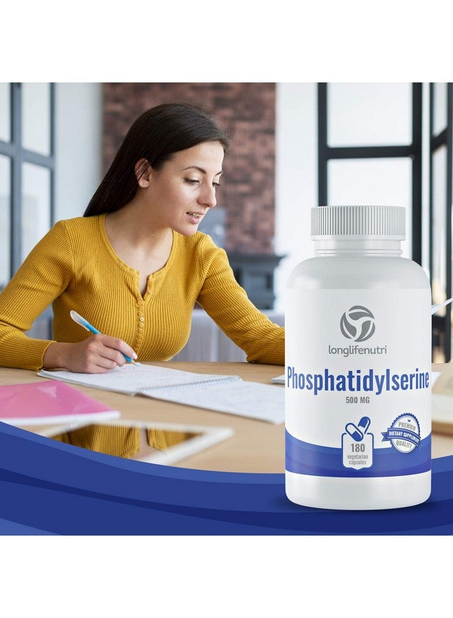 LongLifeNutri Phosphatidylserine 500Mg 180 Vegetarian Capsules ; Soy Free Non Gmo Made In Usa ; Nootropic Brain Supplement ; Natural Memory Ultimate ; Ps Pure Complex 500 Mg Powder Pill - Image 4