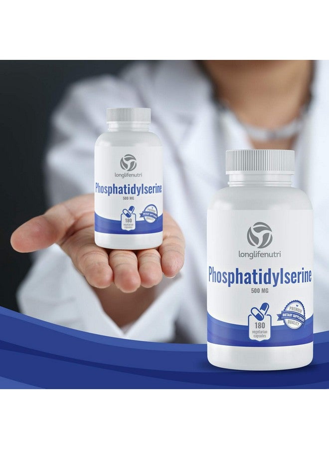 LongLifeNutri Phosphatidylserine 500Mg 180 Vegetarian Capsules ; Soy Free Non Gmo Made In Usa ; Nootropic Brain Supplement ; Natural Memory Ultimate ; Ps Pure Complex 500 Mg Powder Pill - Image 5