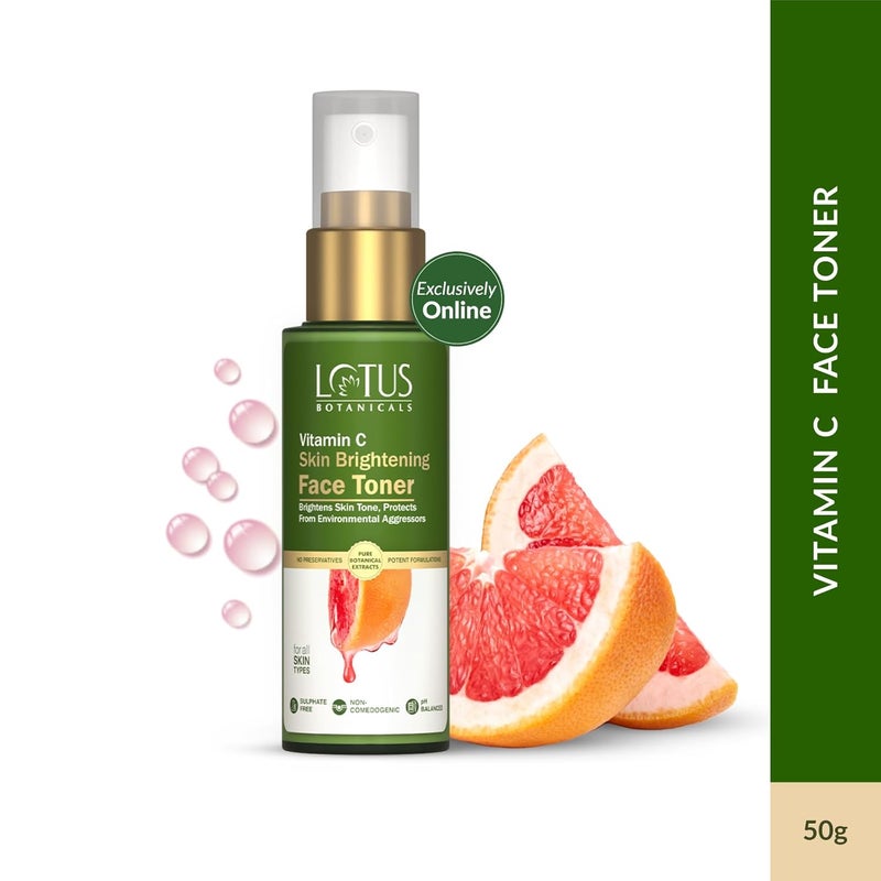 LOTUS BOTANICALS Lotus Botanicals Vitamin C Skin Brightening Face Face Toner 50ml Brightens Skin Tone Protects from Environmental Aggressors  - Image 2