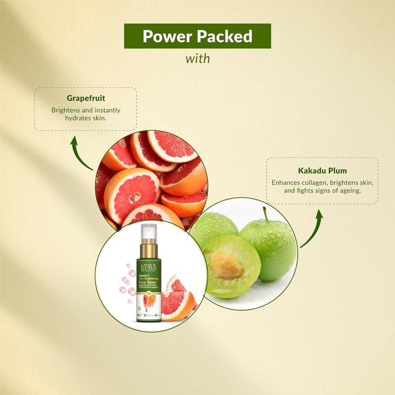 LOTUS BOTANICALS Lotus Botanicals Vitamin C Skin Brightening Face Face Toner 50ml Brightens Skin Tone Protects from Environmental Aggressors  - Image 5
