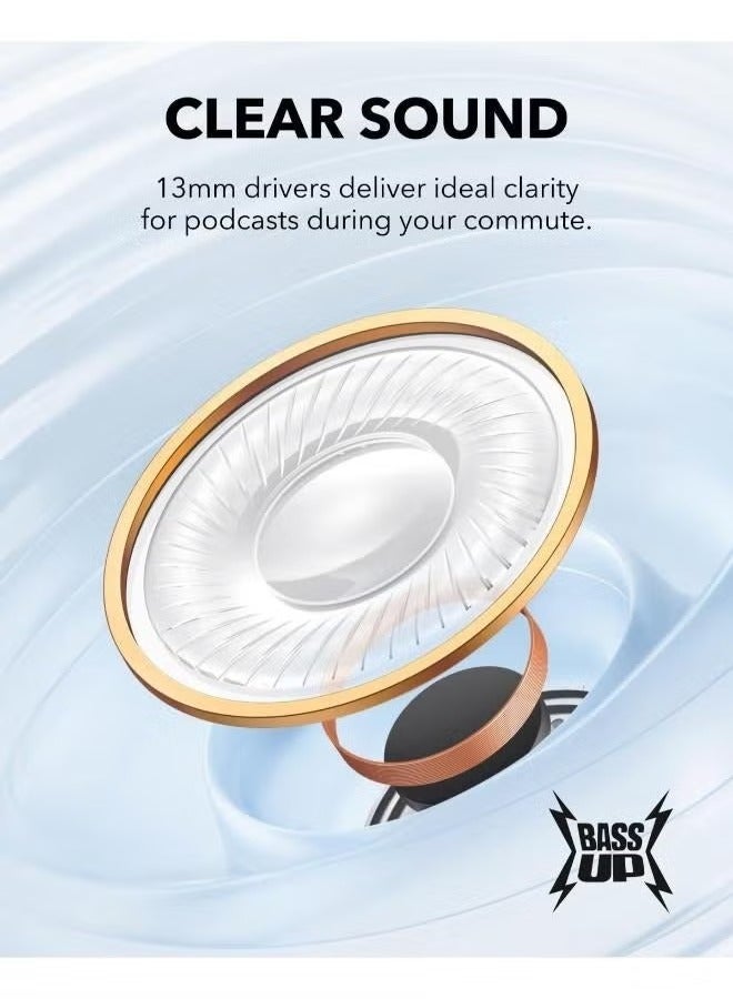 سماعات أذن K20i شبه داخل الأذن، بلوتوث لاسلكي، 36 ساعة وقت تشغيل، شحن سريع، صوت واضح، ملاءمة مريحة، مكالمات واضحة بميكروفونين ENC، EQ مخصص، IPX5، بلوتوث 5.3، تحكم عبر التطبيق - أسود - Image 4