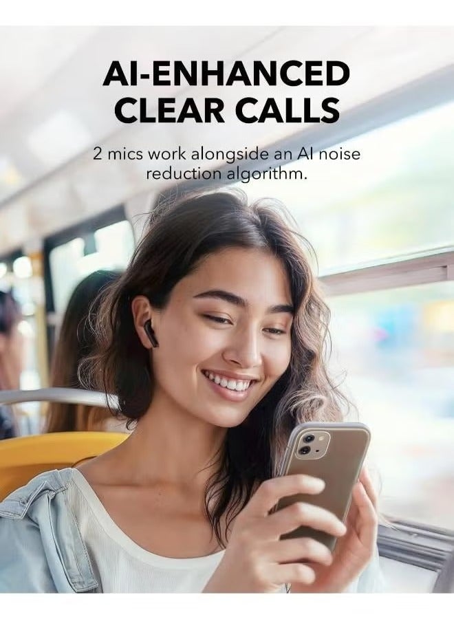 سماعات أذن K20i شبه داخل الأذن، بلوتوث لاسلكي، 36 ساعة وقت تشغيل، شحن سريع، صوت واضح، ملاءمة مريحة، مكالمات واضحة بميكروفونين ENC، EQ مخصص، IPX5، بلوتوث 5.3، تحكم عبر التطبيق - أسود - Image 5