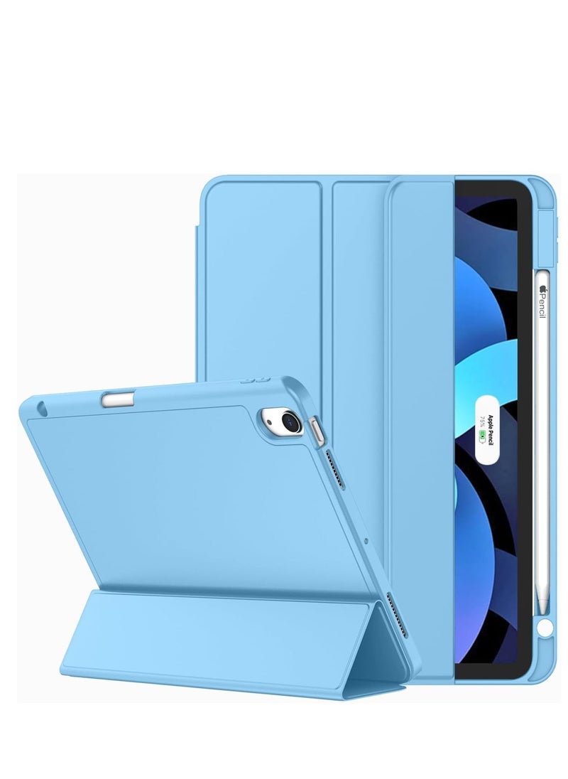 vesus ELTRAZONE iPad Air Case (11-Inch, 2024) - Fits 4th, 5th, and 6th Gen Models | Smart Cover with Touch ID Compatibility and Auto Wake/Sleep | Vibrant Azure Blue - Image 1
