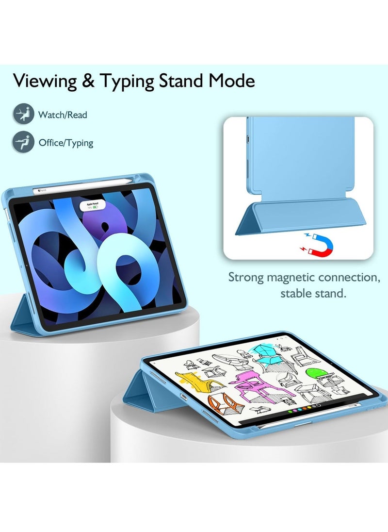 vesus ELTRAZONE iPad Air Case (11-Inch, 2024) - Fits 4th, 5th, and 6th Gen Models | Smart Cover with Touch ID Compatibility and Auto Wake/Sleep | Vibrant Azure Blue - Image 4