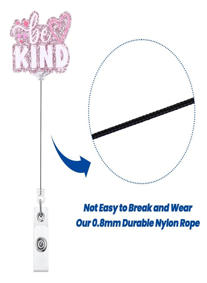 BEZTN Be Kind Funny Medical Badge Reel | Cute Retractable ID Card Healthcare Badge Holder | Name Tag Work Badge Clip for RN LPN CNA MA ER Night Shift Nurse Nursing Student Doctor | Nurse Gifts | Acrylic - Image 5