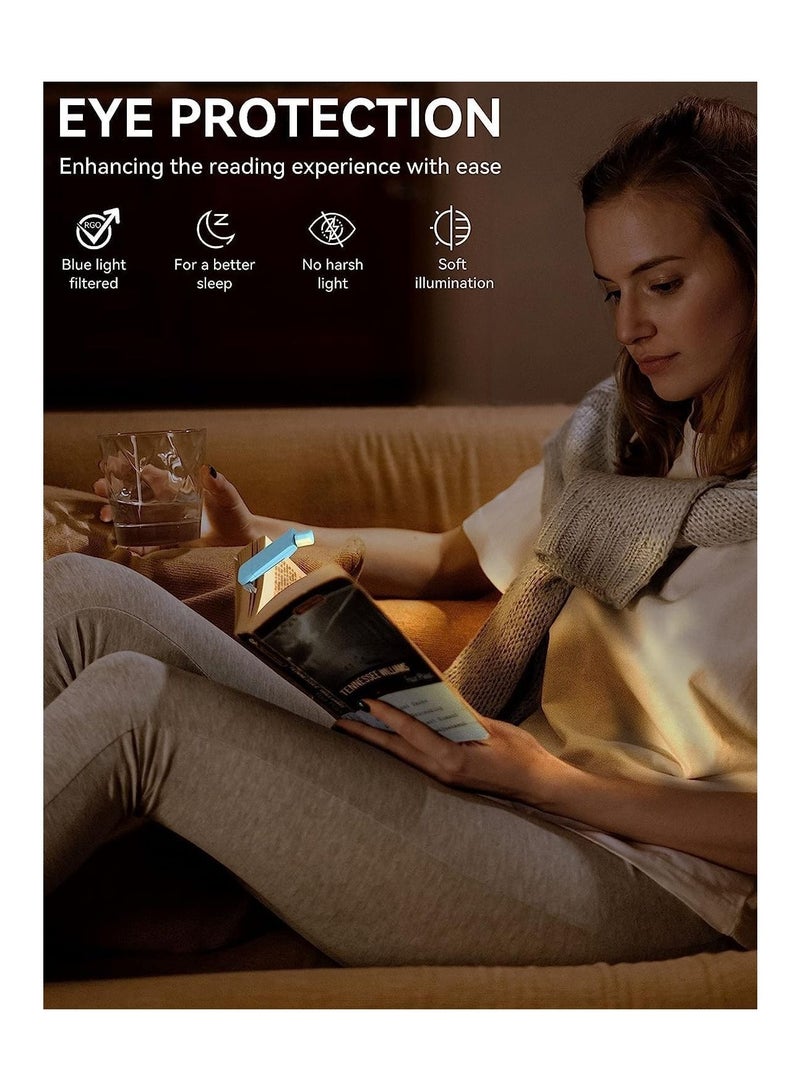 Y&D Rechargeable Book Reading Light, Eye Caring Light Clip on with Adjustable 3 Colors & 5 Brightness Levels, Dimmable, Compact Long Lasting, Portable LED Bookmark Lamp for Lovers - Image 4