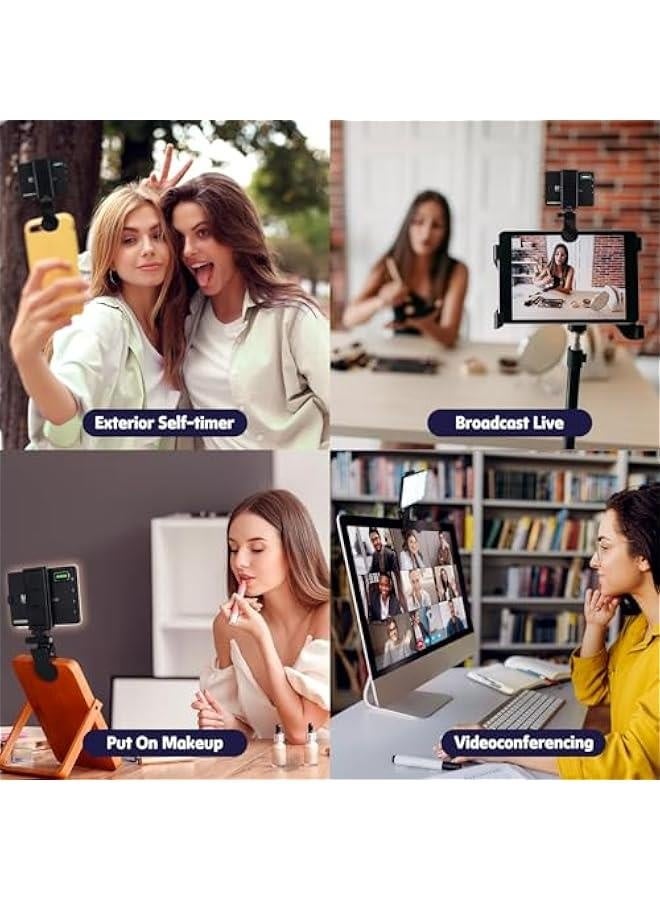 Rechargeable iPhone Selfie Light with Front & Back Clip, Three Light Modes Portable LED Selfie Light, Selfie Light for iPhone, Cell Phone, iPad, Laptop, TiKTok, Volg, Makeup, Video Conferencing  - Image 5