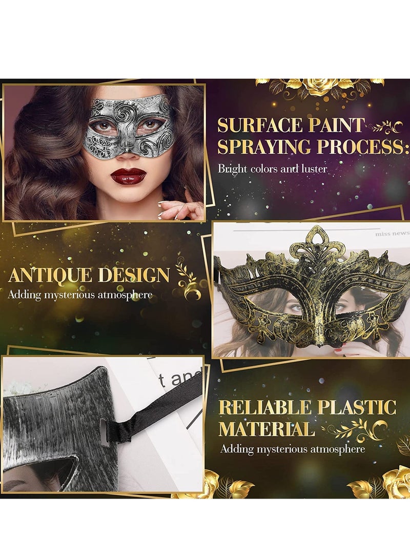 KASTWAVE Masquerade Masks, 30 Pieces Masquerade Masks Bulk Lace Mask Women Venetian Masks Lace Masquerade Mask for Party Ball - Image 4