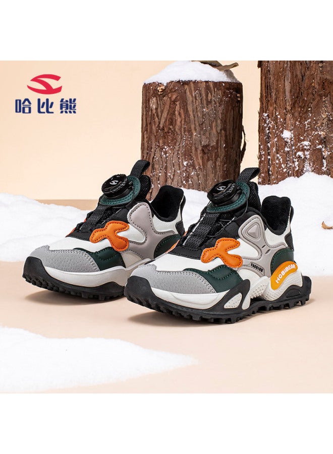 Habib Bear Double Net Children's Sneaker Boys Shoes Spring And Autumn Breathable Campus Casual Joker Torre Shoes A Generation Of Hair