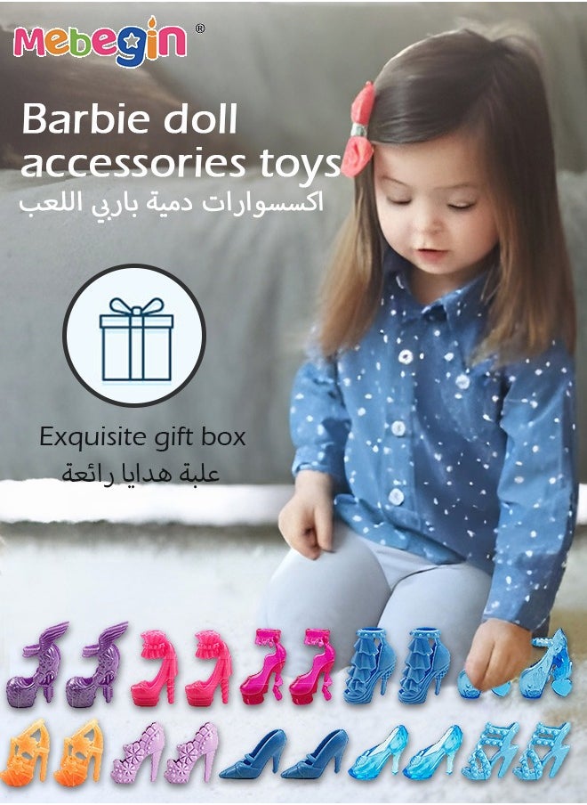 50 PCS Barbie Doll Clothes and Accessories Set, Beautiful Doll Stuff, Value Dolls Dress Up Set for Various Occasions, Colorful Doll Playset with Premium Quality and Dreamy Design, Perfect Gift for Barbie Loving Girls(Not Included Doll)