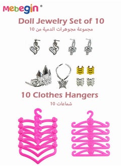 MEBEGIN 50 PCS Barbie Doll Clothes and Accessories Set, Beautiful Doll Stuff, Value Dolls Dress Up Set for Various Occasions, Colorful Doll Playset with Premium Quality and Dreamy Design, Perfect Gift for Barbie Loving Girls(Not Included Doll)  - Image 3