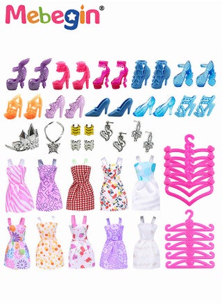 50 PCS Barbie Doll Clothes and Accessories Set, Beautiful Doll Stuff, Value Dolls Dress Up Set for Various Occasions, Colorful Doll Playset with Premium Quality and Dreamy Design, Perfect Gift for Barbie Loving Girls(Not Included Doll) - pzsku/Z3E7B384AE60F06CFCF61Z/45/1746509250/123a4298-31e8-4f5e-84fa-669d0834dc21