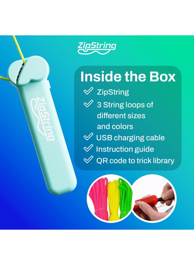 ZipString Original - As Seen on Shark Tank - Classic Rope Launcher Toy, Perfect for Kids & Adults - Fly a String Loop in The Air for Endless Tricks & Fun, Wonderment Awaits, Aesthetic Aqua - Image 3