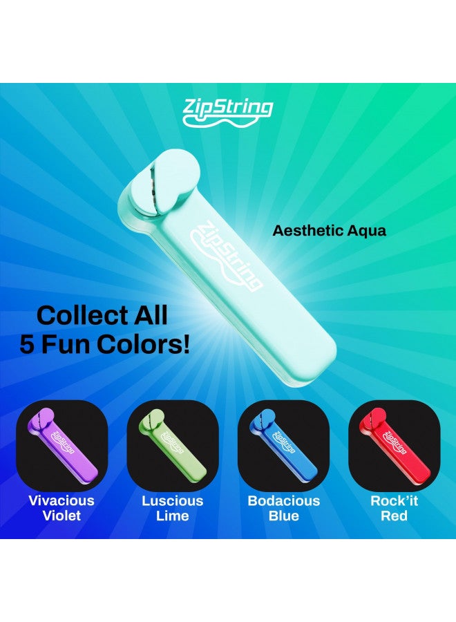 ZipString Original - As Seen on Shark Tank - Classic Rope Launcher Toy, Perfect for Kids & Adults - Fly a String Loop in The Air for Endless Tricks & Fun, Wonderment Awaits, Aesthetic Aqua - Image 4