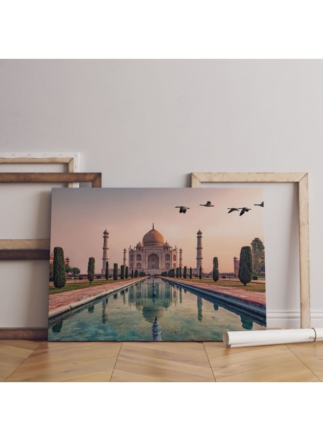 Home Gallery Taj Mahal mausoleum in Agra Canvas Wall Art 120x80 - Image 1