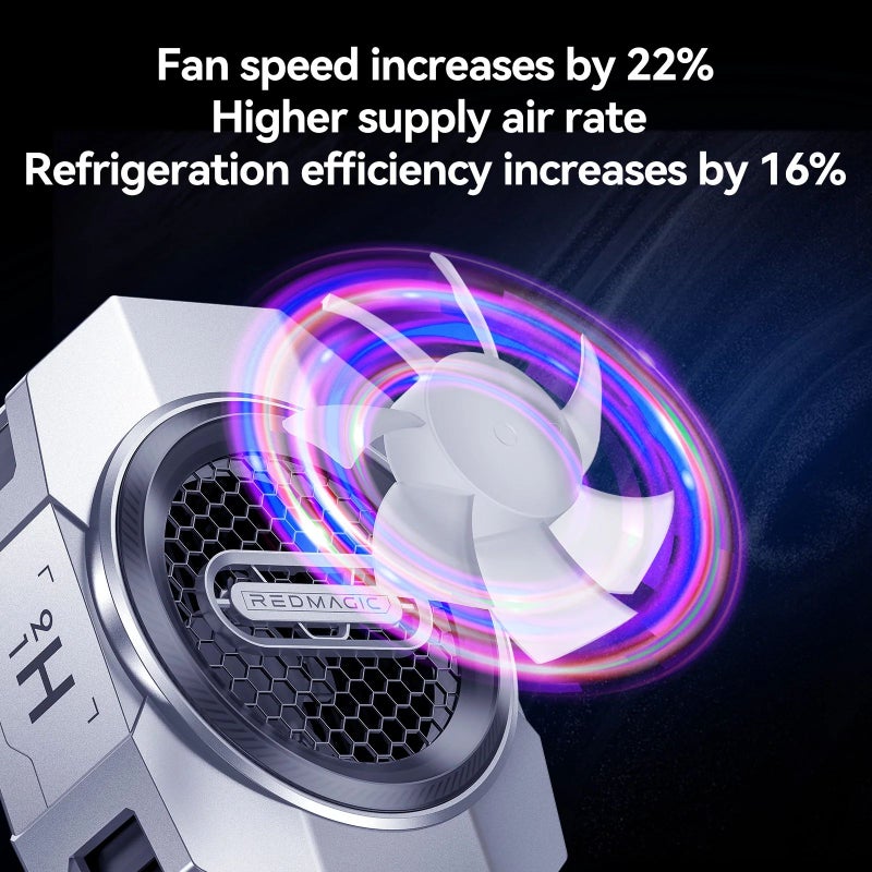 Nubia RedMagic Cooler 6 Peak 30W Mobile Phone Radiator Cooling to -16c for iPhone 16, White - Image 4