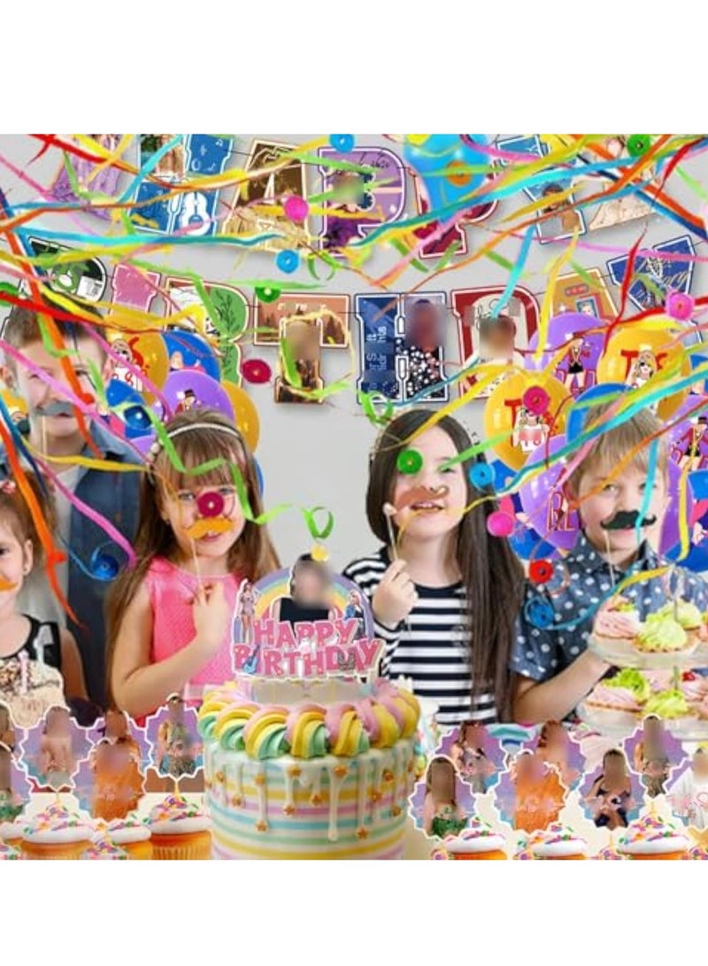 KASTWAVE 36Pcs Birthday Party Decorations, Birthday Balloons, CupCake Topper, Birthday Banner, Birthday Party Supplies - Image 3