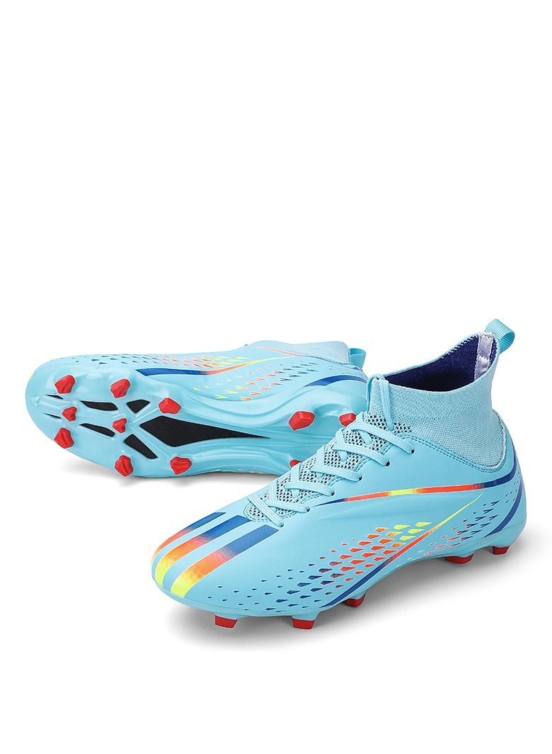 Football Shoes Male Long Nail Primary School Children Mandarin Duck Couple Artificial Grass Long Nail Sports Shoes  - Image 3