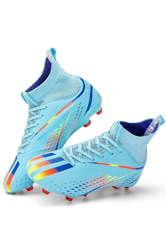 Football Shoes Male Long Nail Primary School Children Mandarin Duck Couple Artificial Grass Long Nail Sports Shoes  - Image 4