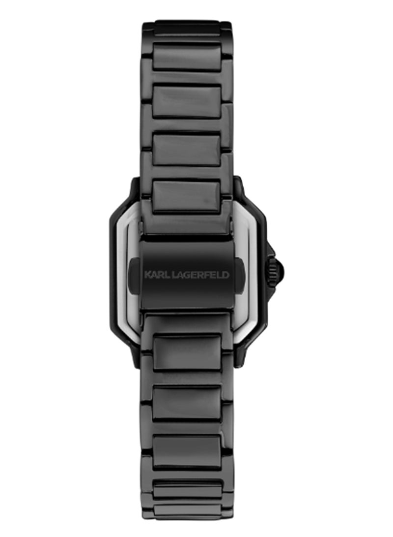 Karl Lagerfeld Women's 33X27.8MM Black, Sunray Dial Grey Stainless Steel Watch - R0553102504 - Image 3