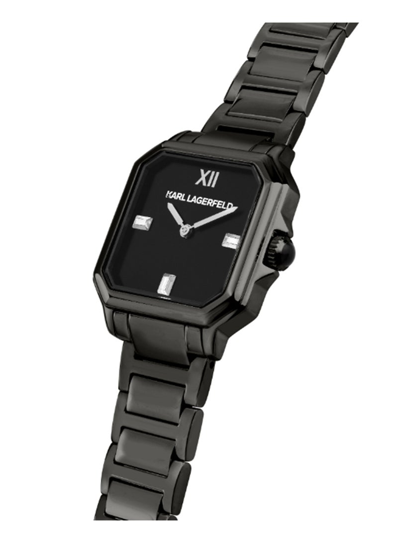 Karl Lagerfeld Women's 33X27.8MM Black, Sunray Dial Grey Stainless Steel Watch - R0553102504 - Image 5