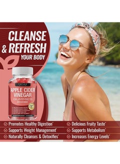 Toplux Apple Cider Vinegar Gummies - 1000mg ACV with B12, Beet Root, Pomegranate for Immune System, Detox & Cleanse, Gummy Alternative to Apple Cider Vinegar Capsules, for Men Women 2X Pack  - Image 3