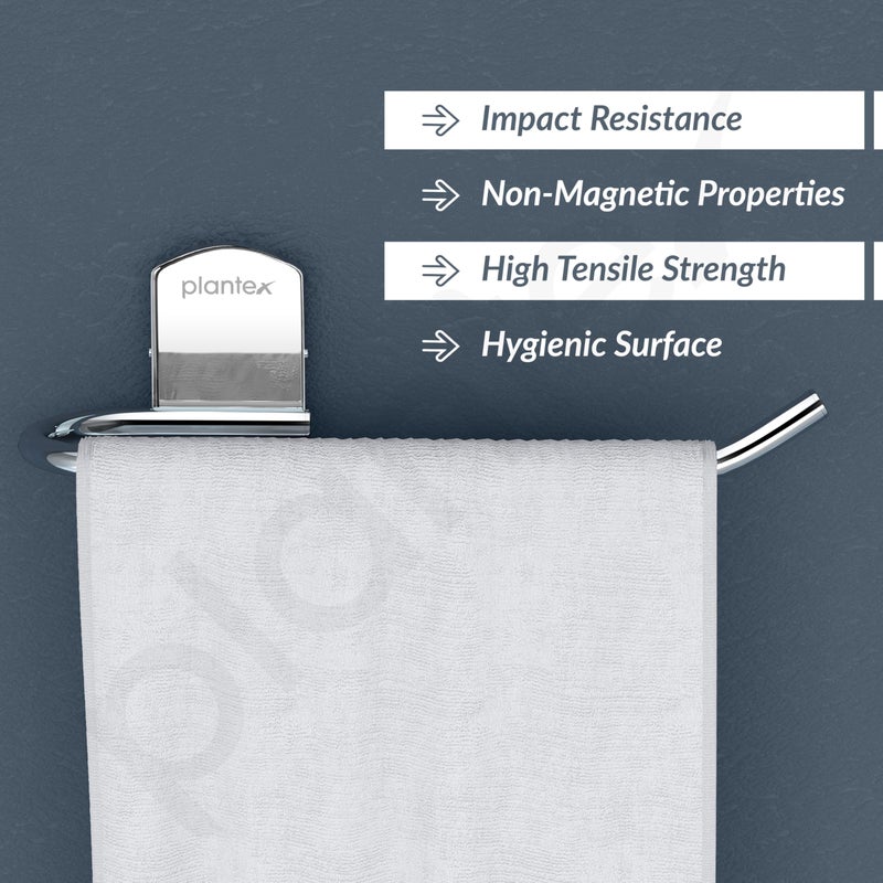 Plantex 304 Grade Stainless Steel Towel Ring for Washbasin/Napkin Holder/Hand Towel Holder for Bathroom & Kitchen/Bathroom Accessories - (Chrome) - Image 2