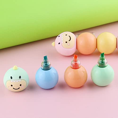 FunBlast Cartoon Highlighter Marker Pen for Study - Stationery Pastel Color for Books Marking, School & Office Uses – Pack of 3 - Image 3