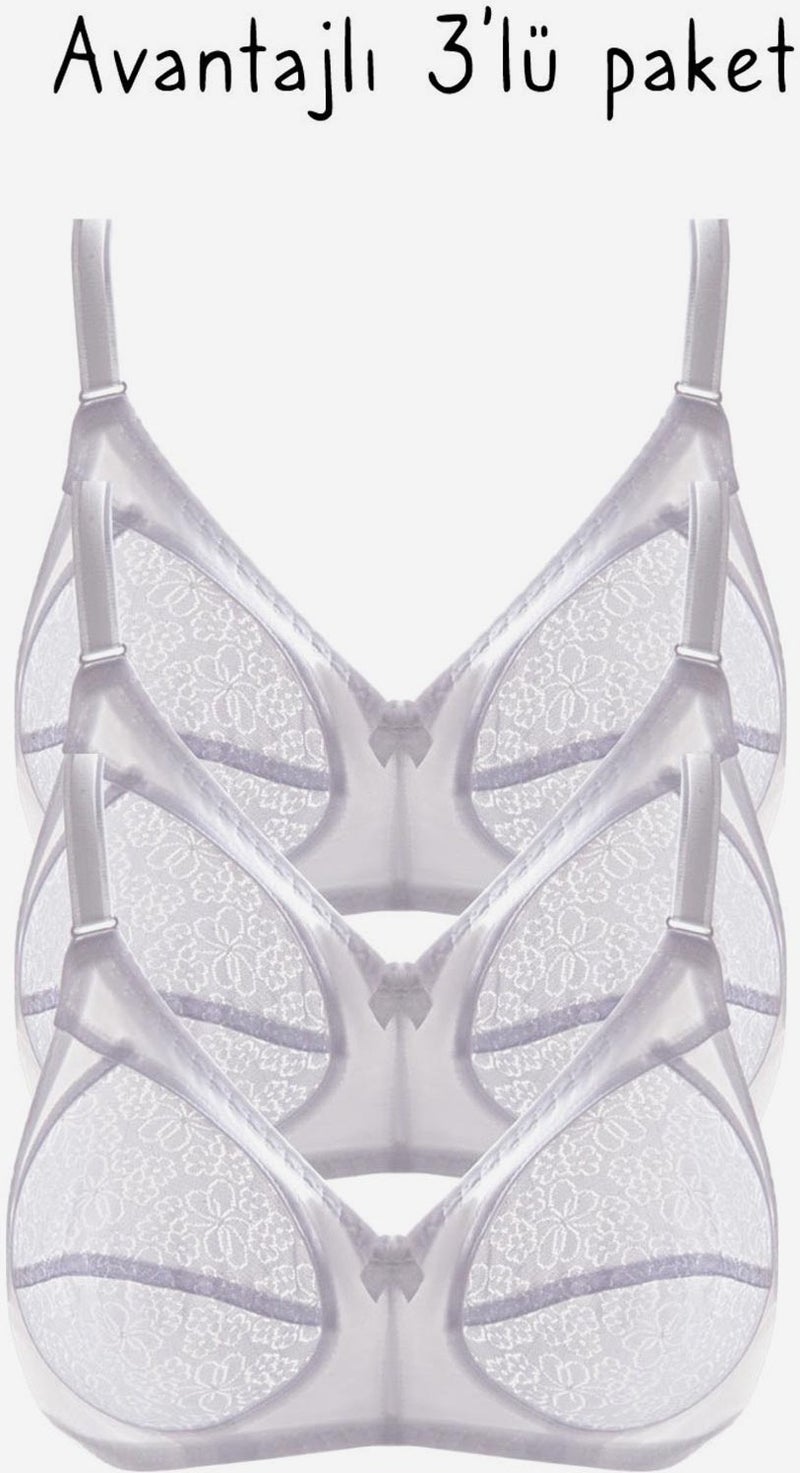 Ayyıldız 777 White Minimizing Bra 3-Pack  - Image 1
