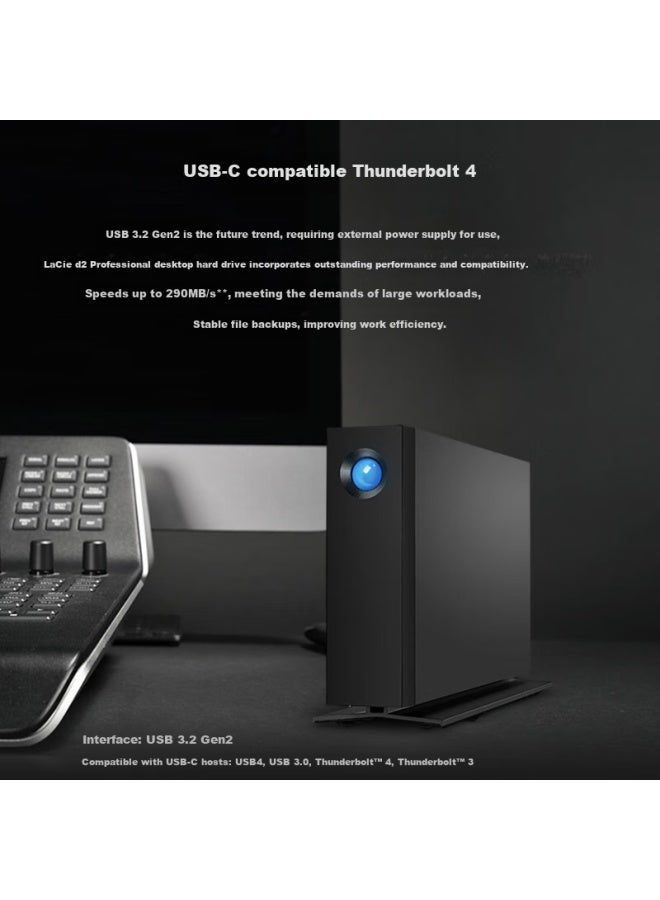 LACIE لاسي، قرص صلب محمول، 4 تيرابايت، من فئة المؤسسات، قرص صلب ميكانيكي، نوع-C/USB 3.1، D2، 3.5 بوصة، CMR عمودي، عالي السرعة، خدمة استعادة البيانات - Image 3