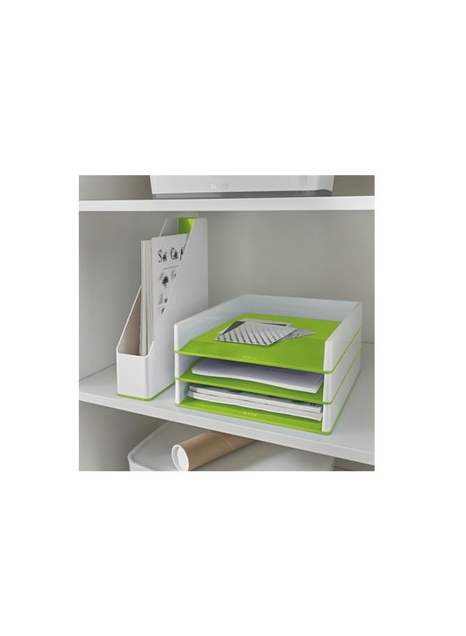 Leitz 5362 A4 Magazine File, WOW Range, Dual Colour White/Green - Image 2