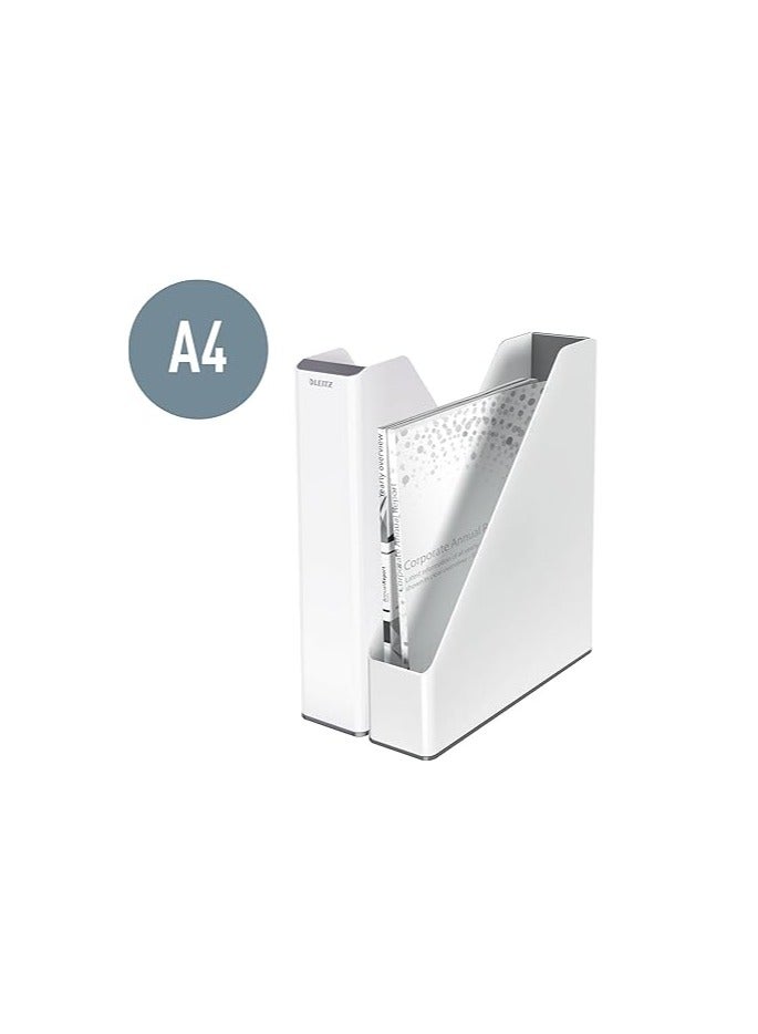 Leitz 5362 A4 Magazine File, WOW Range, Dual Colour White/Green - Image 3